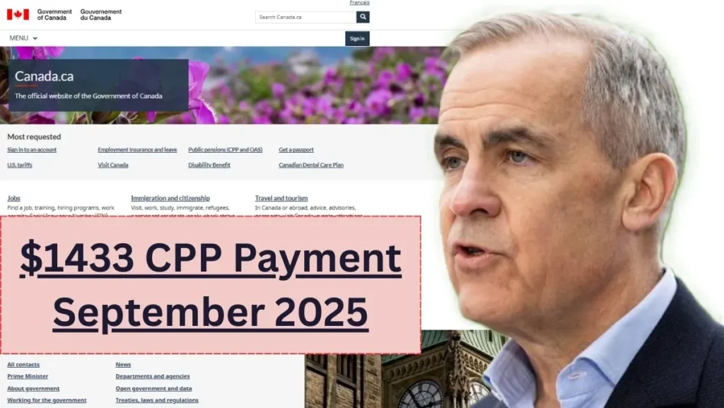 $1433 CPP Payment September 2025