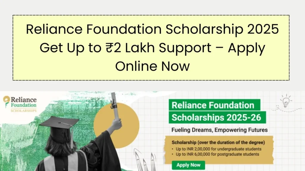 Reliance Foundation Scholarship 2025