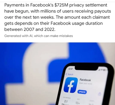 Facebook $725M Privacy Lawsuit Settlement 2025